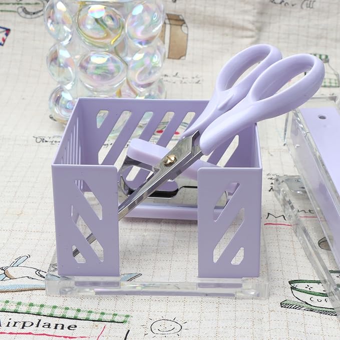 NatSumeBascis Purple Office Scissors 6.5" Craft Scissors Small All Purpose Scissor Professional Tailor Dressmaker Fabric Shears for School Office Home (Purple)