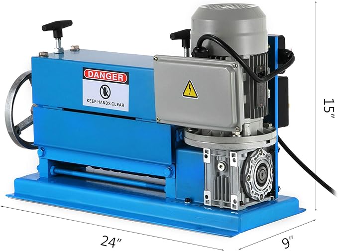 VEVOR Wire Stripping Machine 0.06-1.5 inch,Wire Stripper Machine 11 Channels 10 Blades, Automatic Wire Stripping Tool with Manual Hand Cranked Industrial for Recycling Copper Wire Stripper