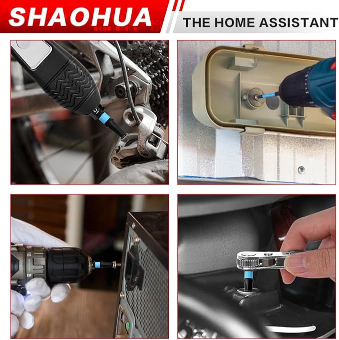 Square Drill Bit with Ratchet Screwdriver, 2.36"&0.98" Magnetic Head Robertson Screwdriver #1,2,3,4 and #5, 1/4" Hex Shank with Extension Bit Holder, for Vehicles, Bicycles, Furniture