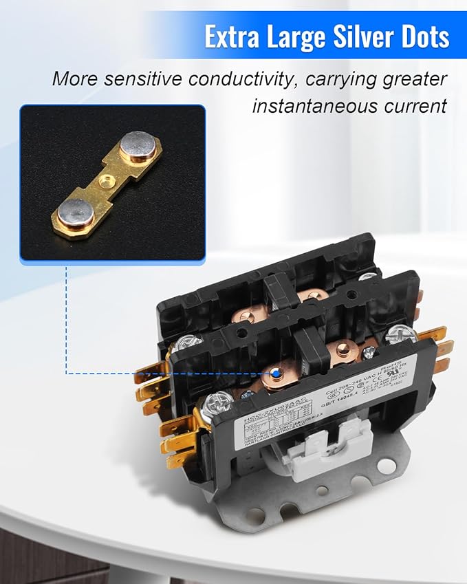 HCC-2XU02AAC Bipolar Air Conditioning Heat Pump Ice Maker AC Contactor 208v-240v 30A 50/60 Hz Contactor