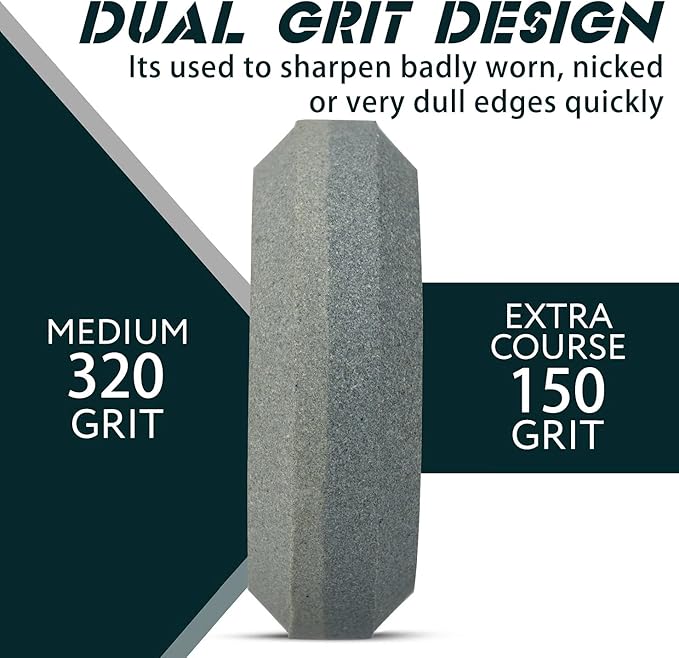NedFoss Axe/Hatchet Sharpening Puck Whetstone Knife Sharpening Stone, Dual Grit Multi-Purpose Sharpener with Sheath