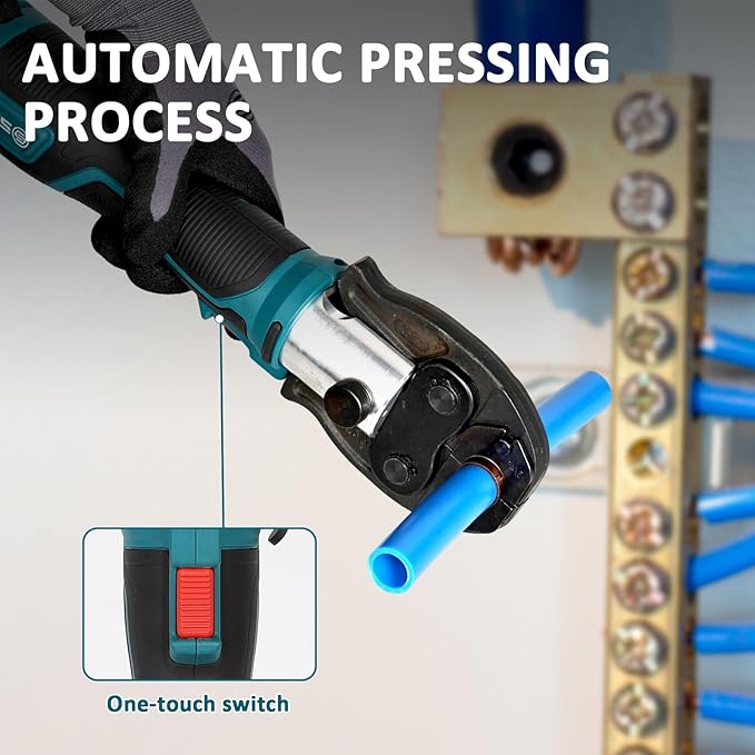 Mini Press Tool Pressing Kits Set with 3 PEX Crimp Dies F1807 1/2??3/4??1?쓀S Compact, Brushless Motor, 2pcs 18V 2Ah Battery, Domestic and Industrial