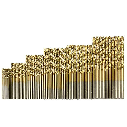 120Pcs Titanium Twist Drill Bit Set (1-3.5mm) HSS42 and (3/64"-1/8") HSS43 Fully Ground Micro Drill Bit for Wood,Soft Metal,Plastic, Aluminum Alloy