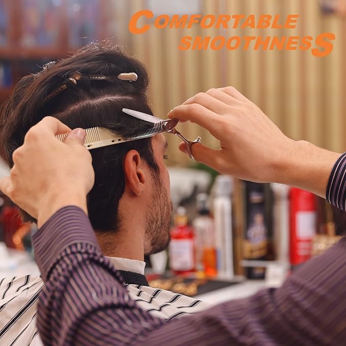 High-end Professional Hair Cut Thinning Scissors Hair Cutting Teeth Shears Barber Hairdressing Texturizing Scissor Extremely Very Sharp 6 Inch Dynamic Steel Alloy For Men Women Salon & Home