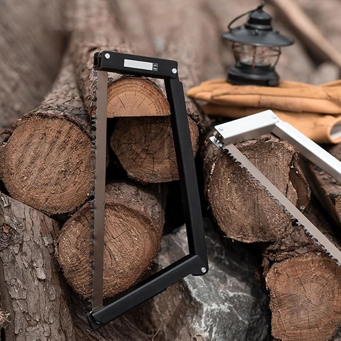 13 Inch Folding Bow Saw Folding Hand Saw,Multifunctional Rectangular Hand Saws for Wood, Bone, Tree Pruning, Camping (black)