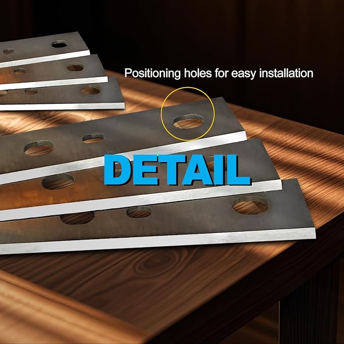 DW734 Planer Blades Knives for DeWalt DW734 7342 Thickness Planers with 12.5 inch HSS Replacement Heat Treated Double edge 2 Set (6 pcs)