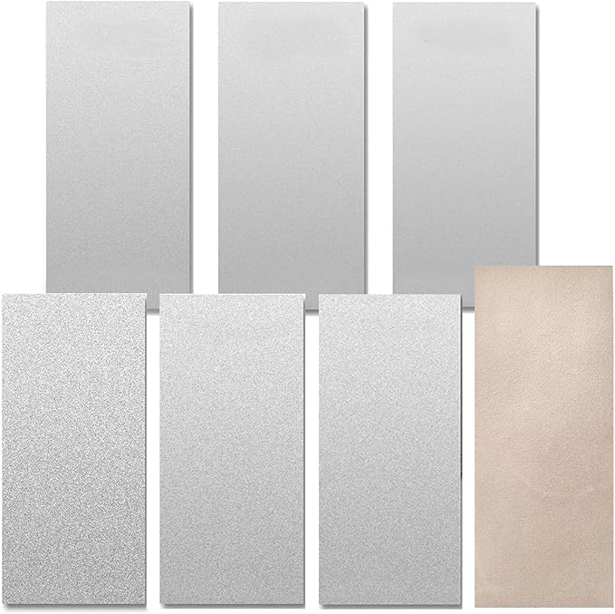 6 Pieces Diamond Sharpening Stone, Diamond Knife Sharpener Plate, Honing Whetstone for Kitchen, Sharpening Dull, Blunt or Tired Edges for Knives and Chisels
