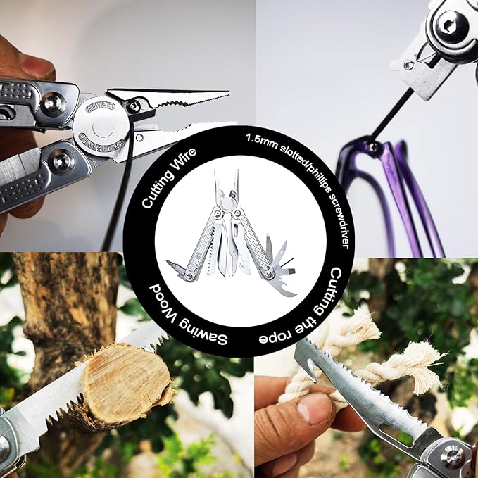 SQT2048 20-in-1 Multitool, Foldable & Self-Locking, Professional Tool for DIY, Home Repairs, Outdoor Camping ??Must-Have Gifts for Men, Compact, Durable, All-in-One Tool for Every Task