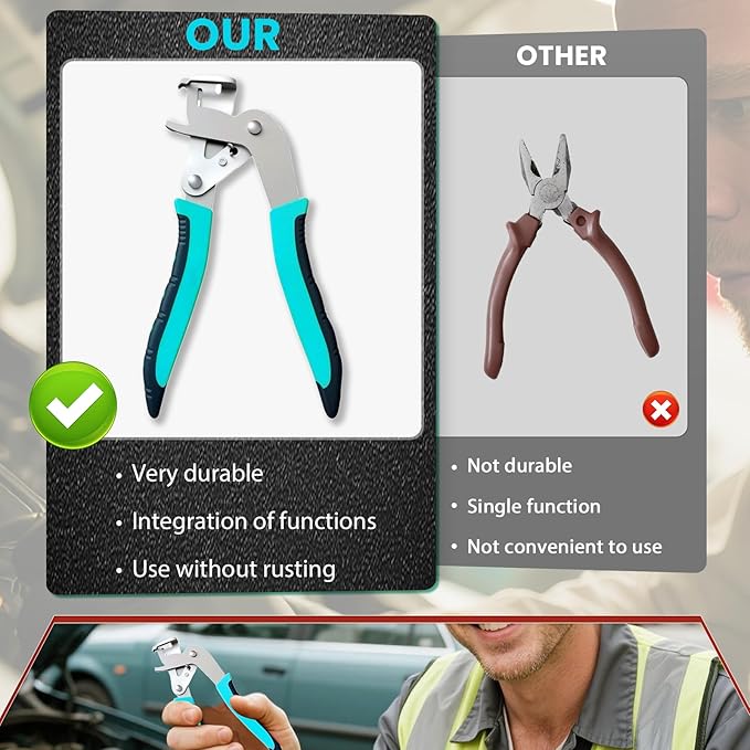 Car Clip Pliers and Disassembly Tools,Multi-Functional Panel Clip Removal Pliers for Car Interior Disassembly,Easily Remove Various Fasteners, Buckles, Plastic Clips, Rivets (2PC)