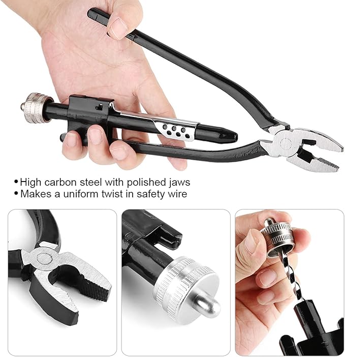 8.1 and 10.6 Aircraft Safety Wire Twisting Pliers Set Lock Twist Twister 8.1 Wire Twisting Plier Wire Twisting Pliers Twisting Pliers