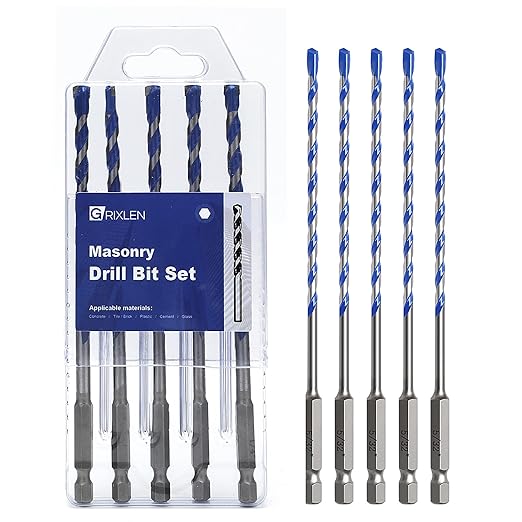 5 Pack 5/32 inch Concrete Drill Bit Set,Masonry Drill Bit Set with Hex Shank,Carbide Tip Drill Bits for Concrete, Tile,Brick, Plastic, Cement (5/32"竊? Pcs竊?