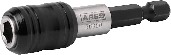 ARES 36000 - One Touch Bit Holder - One Touch Mechanism Makes Bit Change a Breeze - Works With All 1/4-Inch Drive Bits