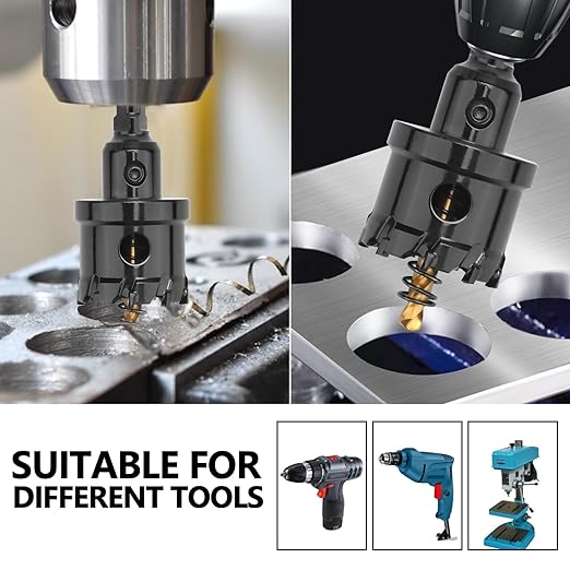 60mm竊?2-3/8 inch 竊?Carbide Hole Saw,Metal Steel Hole Saw,Stainless Steel Drill Bit, Hole Cutter for Stainless Steel,Sheet Metal and Iron,Black (60mm竊?2-3/8 inch 竊?
