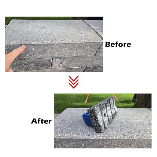 Rub Brick,20 Grit Masonry Rubbing Bricks, Concrete Tools, Removing Smoothing Cleaning Marks Fluted with Handle