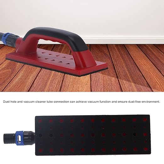 9in Dust F Ree Grinding Block Manual Dust Extraction Polishing Sander with Hook with Loop for Wood Polishing Cleaning Tool