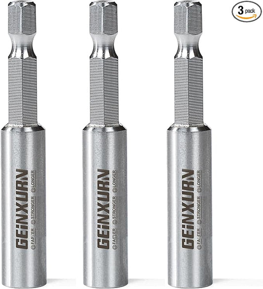2.5Inches Stainless Screwdriver Bit Holders, 3PACK Extension Socket Drill Bit Magnetic Holder Hex Shank Quick-Change Drill Bit Guide