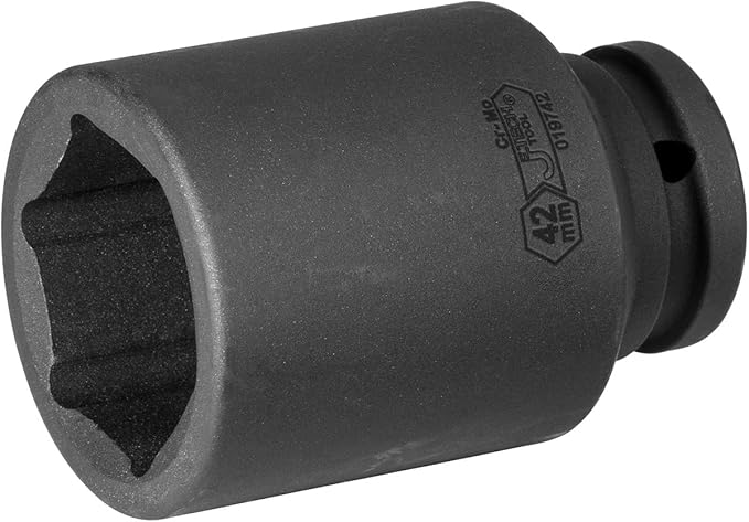 Jetech 3/4-Inch Drive 42mm Deep Impact Socket with 6-Point Design, Heat-Treated Chrome Molybdenum Alloy Steel, Metric