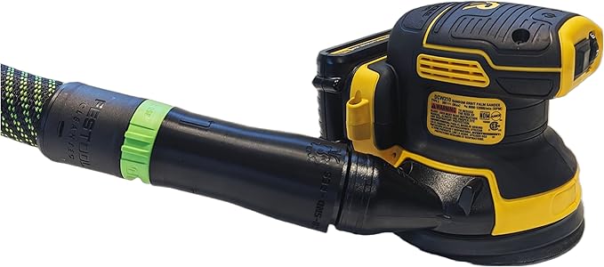 Vacuum Adapter for Dewalt Sanders to Festool hose - Superior Dust Collection - Galactic Gadgets (Festool 27mm - Black)