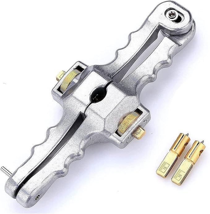 GROWORD Armored Fiber Optic Cable Stripping Tool SI-01, Longitudinal & Window Peeler, Mid Span Stripper With Adjustable Cutting Depth, 2/5" to 1" Diameter (2 Spare Blades)