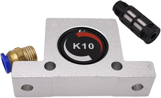 (Pack of 3) 1/4in K10 Thread Pneumatic Vibrator Power Concrete Vibrator Ball Type Aluminum Alloy Air Turbine Oscillator