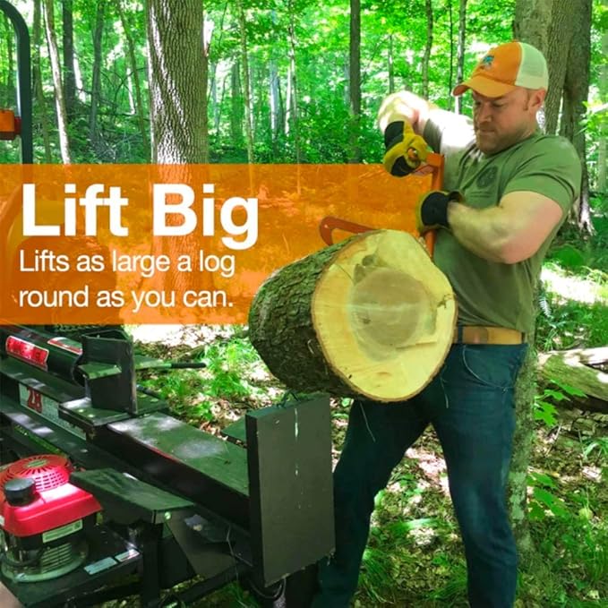 LogOX Hauler - 21??Cant Hook Log Roller and Carrier | Orange Powder-Coated Log Hauler Hand Tool for Firewood Harvesting, Brush or Tree Removal. (Patented, Made in USA, with a Warranty)