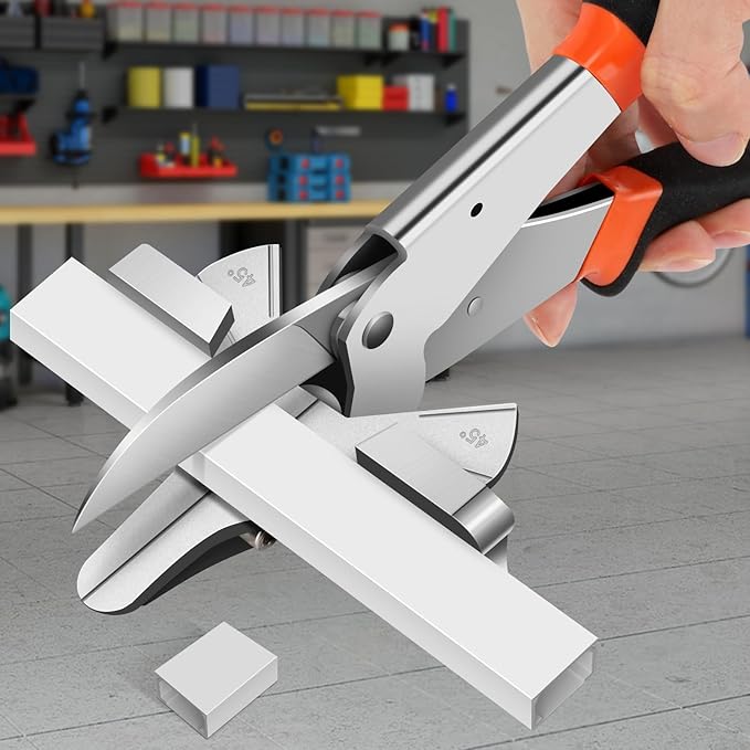 22.5-45 Degree Miter Shears For Angular Cutting Molding Wood Crafting, Miter Shears for Wood Trim Crafting Adjustable Handheld Tool Angle Cutter