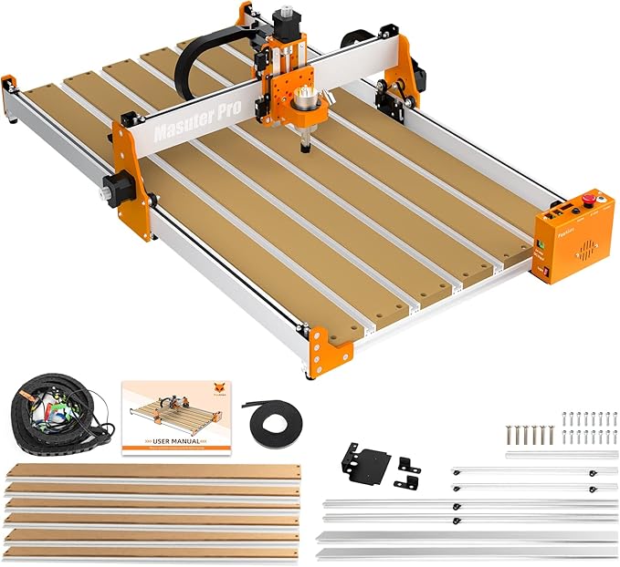 FoxAlien 4080 Y-axis Extension Kit for Masuter Pro, with Upgraded T-slot Hybrid Spoilboard CNC Router Machine Working Area Extend (15.75" x 31.5", X-Y)
