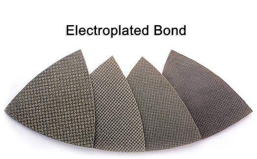 Z-Lion Diamond Triangular Sanding Pads 7 Pcs Set for Granite Marble Glass Sanding Polishing