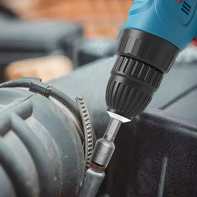 10 Pcs Quick-Change Power Nut Driver Set 5/16" (8mm) Hex Shank Magnetic Power Nut Setter Driver Bits