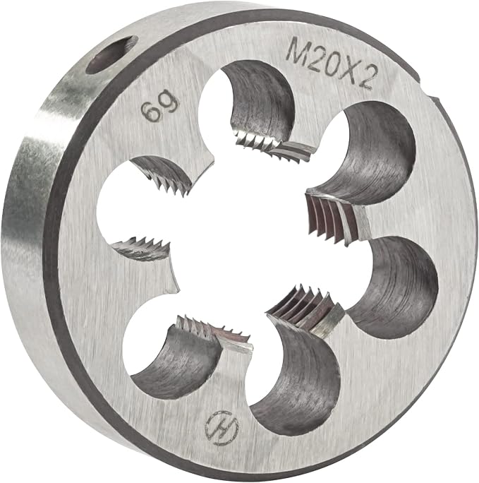 Aceteel M20 x 2 Metric Round Die, Machine Thread Die M20 X 2.0mm Right Hand