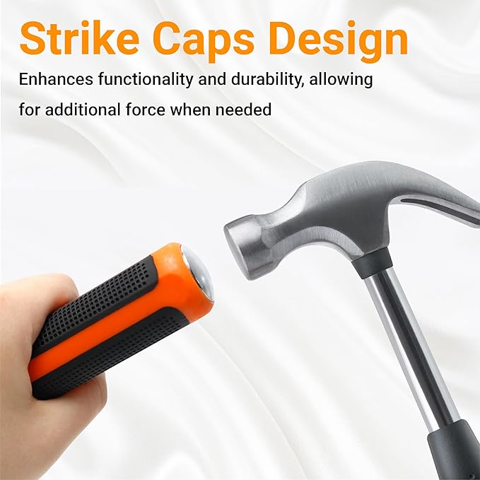 4-PC Pry Bar Set, Heavy Duty Pry Bar, Thicker Strike Cap Handle, Automotive and Mechanic Hand Tools