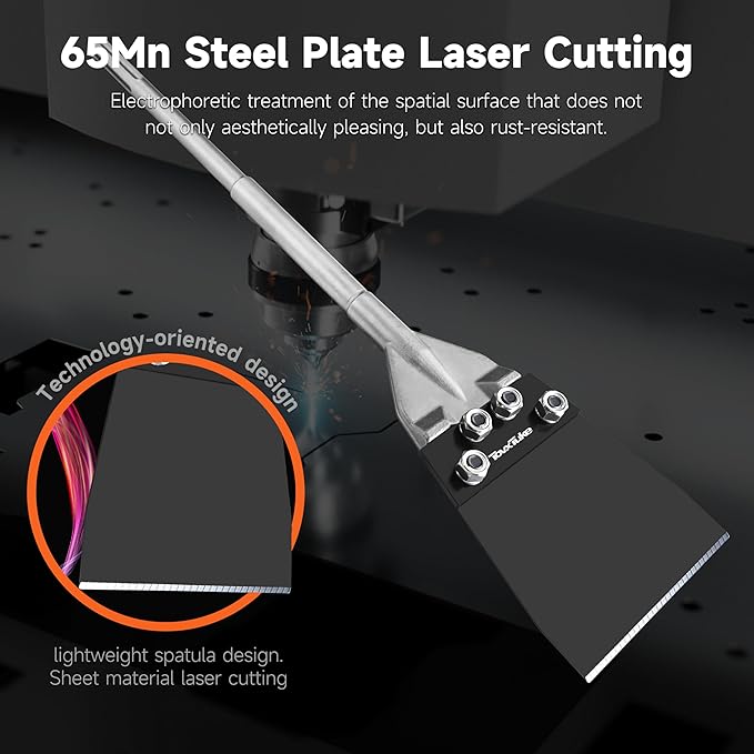 TovxTuke SDS Max Floor Scraper, Thinset Removal Chisel Bits Scaling Chisel Tool for Rotary Hammer Drill, Steel Shovel Bits for Removing Vinyl Flooring VCT Tiles Linoleum Concrete Mortar