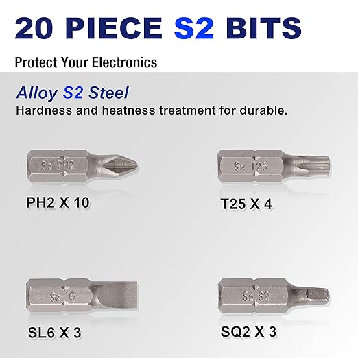 276pc Titanium Twist Drill Bit Set with S2 Bits 135째 Tip High Speed Steel, Size from 1/16" up to 1/2", Ideal in Wood Cast Iron Aluminum Alloy Plastic Fiberglass, Clear Lid Case
