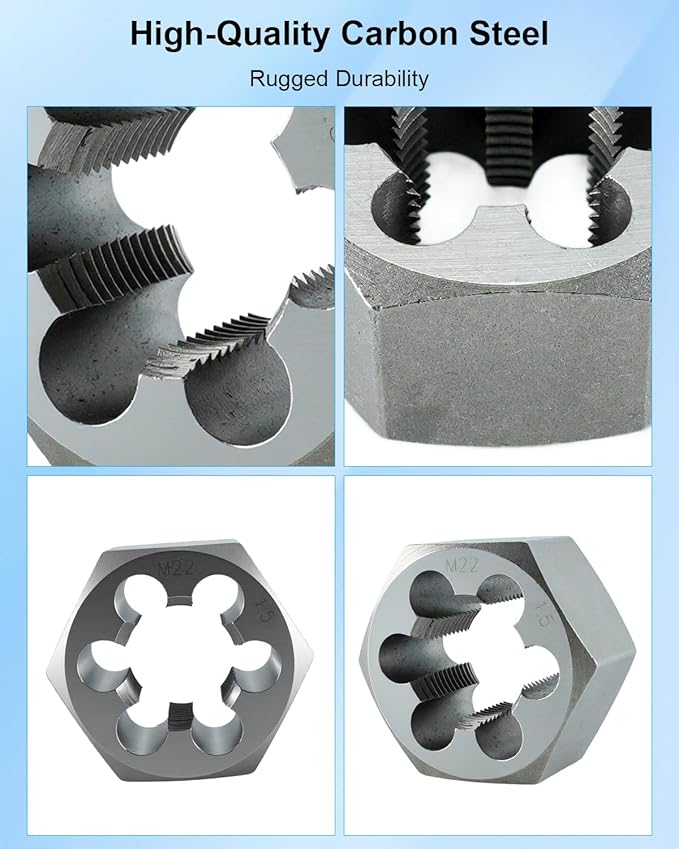 M22 x 1.5 Carbon Steel Hex Rethreading Die for Right Hand