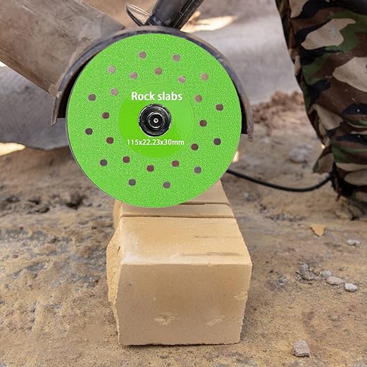 6 Pack 4.5 in Diamond Rock Slab Grinding Disc for Cutting and Grinding of Ceramics, Tiles and Marble, Compatible with Angle Grinder, Bench Grinder, Die Grinder