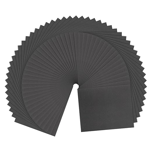 HARFINGTON 50pcs Sandpaper 600 Grit 9 x 11 Inch A-Weight Backing Silicon Carbide Abrasive Wet Dry Sanding Sheets for Wood Finishing, Metal Sanding, Automotive Polishing