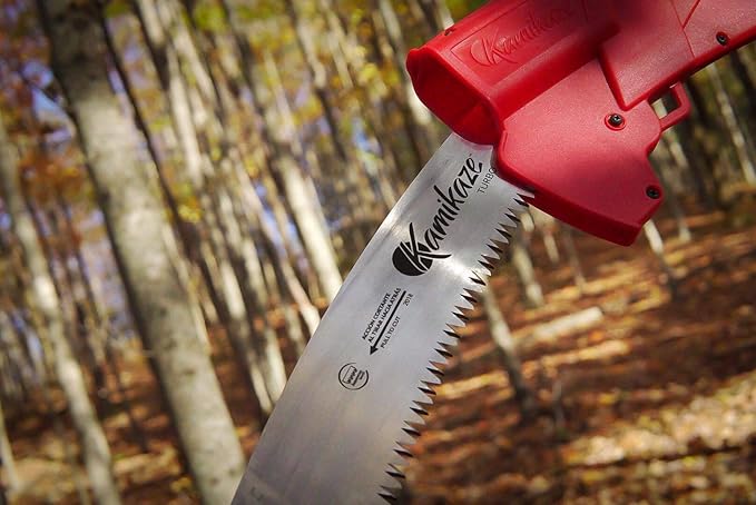 EZ Kut Kamikaze 15??Extendable Tree Trimmer Pole Saw - Branch Cutter with Single Hook Pole Saw Blade for Branch Removal - Best Pole Saws for Tree Trimming. Tree pruner pole saw since 1988