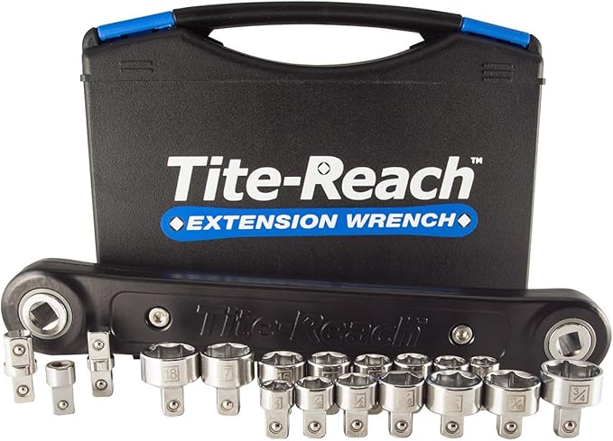 TITE-REACH 3/8 inch Professional Extension Wrench and Low Profile Socket Kit