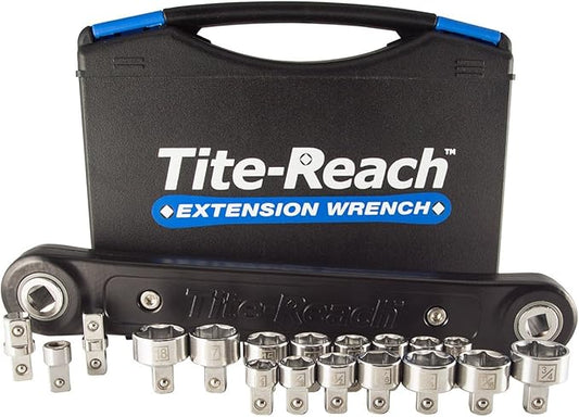 TITE-REACH 3/8 inch Professional Extension Wrench and Low Profile Socket Kit