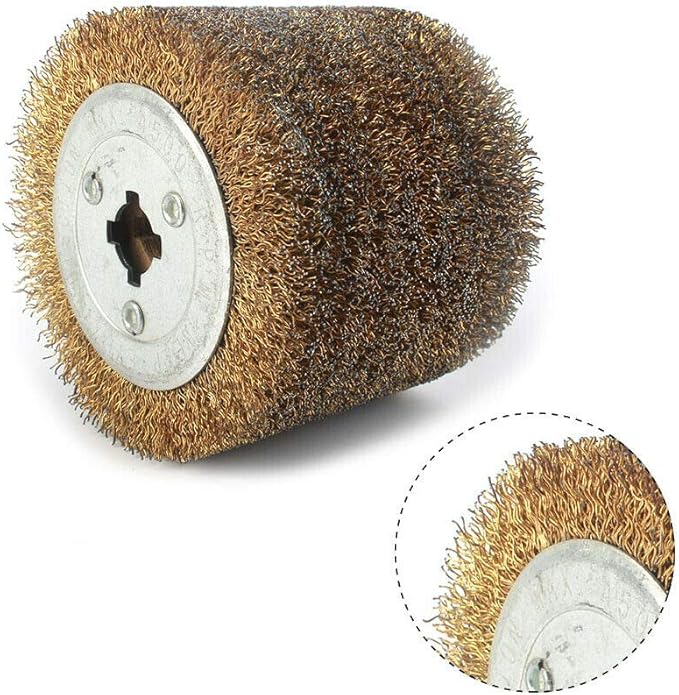 SIGNI Copper Coated Steel Wire Drawing Polishing Burnishing Wheel for surface finishing of Stainless Steel, Aluminum, Metal and Wood (Copper coated steel wire 0.3mm)