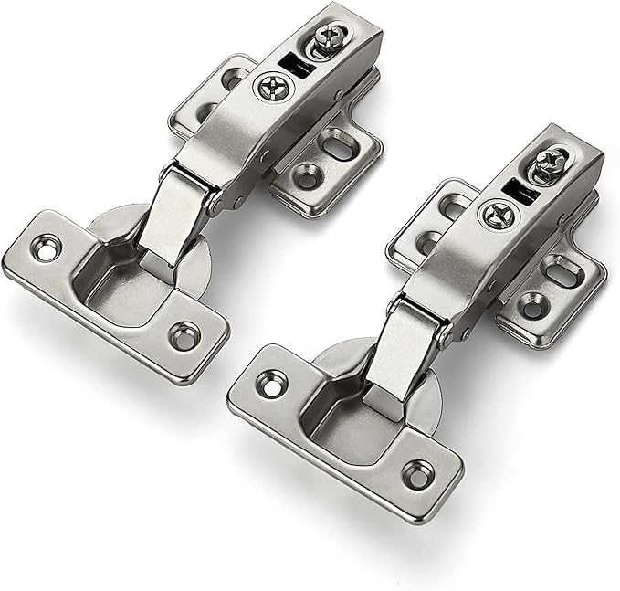 Ravinte 20 Pack 10 Pairs European Kitchen Cabinet Hinges Soft Close Full Overlay Door Heavy-Duty Frameless Adjustable Concealed Cabinet Cup Hinges