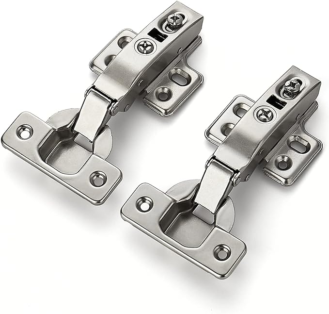 Ravinte 50 Pack 25 Pairs European Kitchen Cabinet Hinges Soft Close Full Overlay Door Heavy-Duty Frameless Adjustable Concealed Cabinet Cup Hinges