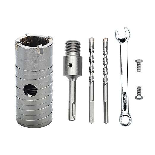 1-3/8 inch / 35mm Concrete Hole Saw with SDS Plus Shank Connecting Rod, Concrete Drill Bit, Cement Brick Wall (35mm (1-3/8 inch))