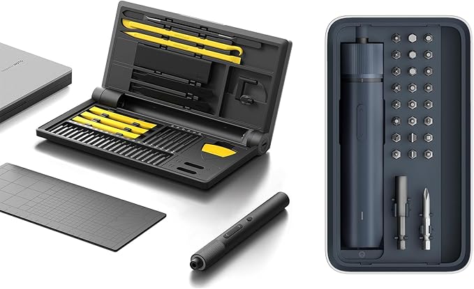 HOTO Electric Precision Screwdriver Kit Pro Bundle with 3.6V Cordless Screwdriver Set