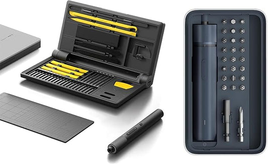 HOTO Electric Precision Screwdriver Kit Pro Bundle with 3.6V Cordless Screwdriver Set