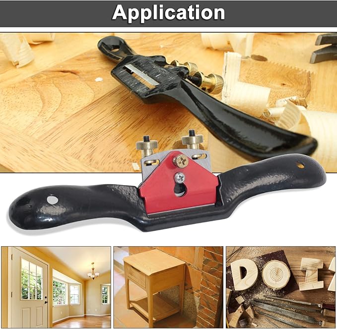 KOOTANS 2pcs 9" 10" Adjustable Spokeshave with Flat Base, 4pcs Replacement Blades and 4-Way Rasp File, Spokeshave Woodworking Tool, Perfect for Wood Craft, Planing Trimming, Deburring Tools