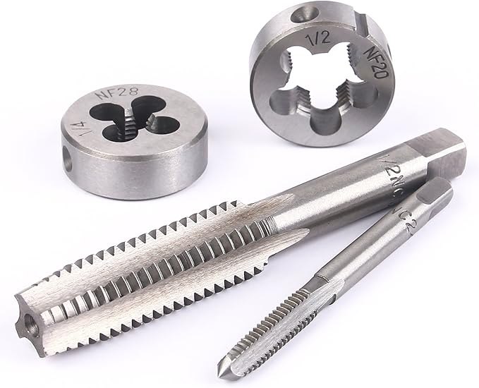 60-Pc Master Tap and Die Set - Include SAE Inch Size #4 to 1/2??and Metric Size M3 to M12, Coarse and Fine Threads | Essential Threading Rethreading Tool Kit with Complete Accessories and Storage Case