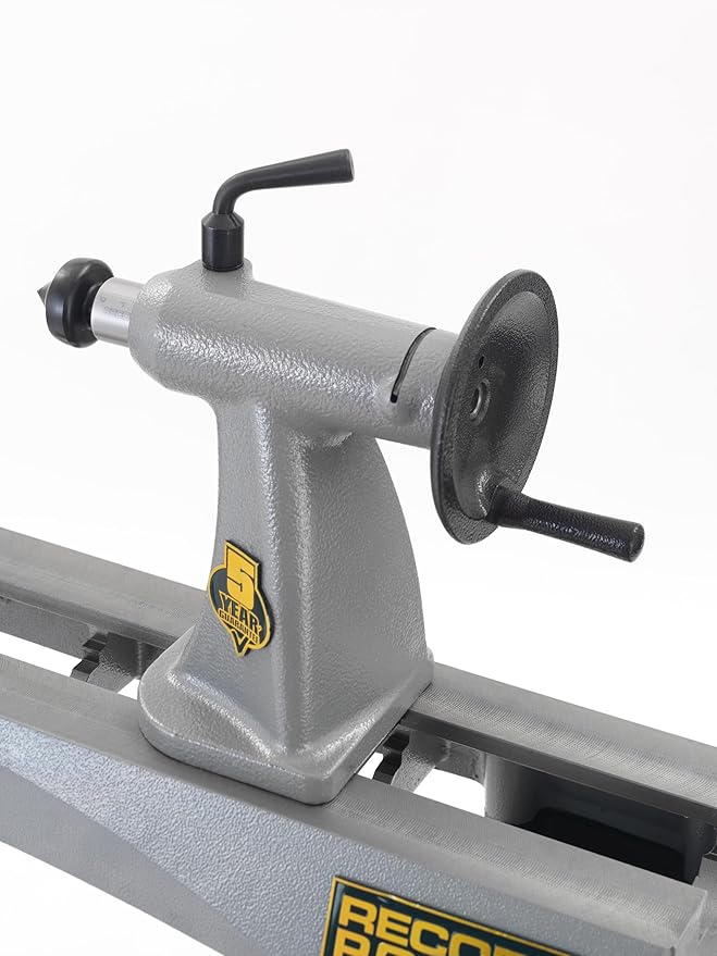 Record Power Coronet Herald Wood Lathe ??Professional Benchtop Lathe with Swivel Head, 1 HP Motor, Variable Speed 95??890 RPM, 1-1/4" Spindle Thread, Compact Design with Heavy-Duty Build