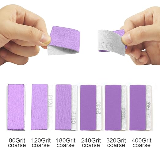 MAXMAN Sand Paper Sanding Block 3.5?쓝 1??Sandpaper Assortment 80 120 180 240 320 400 600 Grit, Micro Detail Sander, Sand Paper for Wood Furniture, Crafts, Woodworking Projects, Tight Spaces, 70Pcs