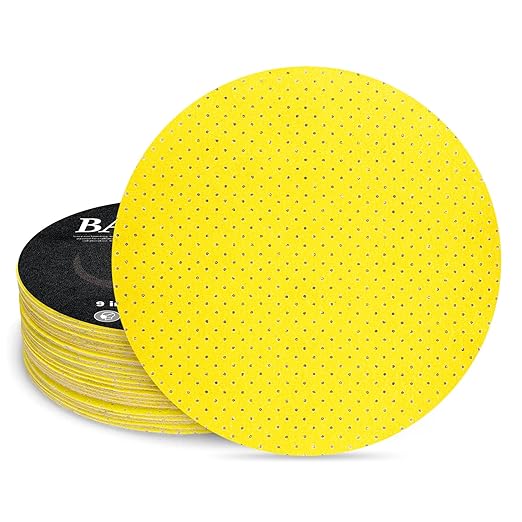 150 Grit 9-Inch Perforated Hook-and-Loop Drywall Sanding Discs, Durable Aluminum Oxide Sanding Pads for Drywall Sanders ??Improved Dust Extraction & Long-Lasting Performance (10-Pack)